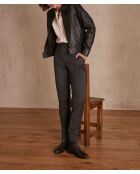 Felix P Anthrazitfarbene Streifenhose