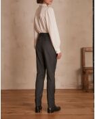 Felix P Anthrazitfarbene Streifenhose