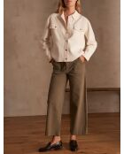 Selyna Overdyed kaki broek