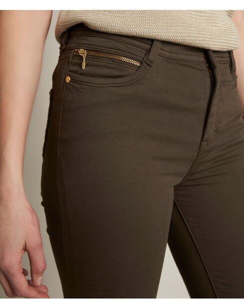 Suzy Slim Lg Casual kaki broek