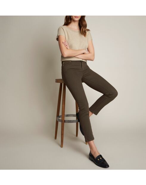 Suzy Slim Lg Casual kaki broek
