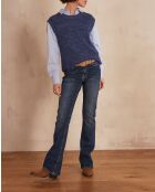 Lily Bootcut donkere indigobroek