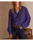 Blusa in raso viola Bradley Bl