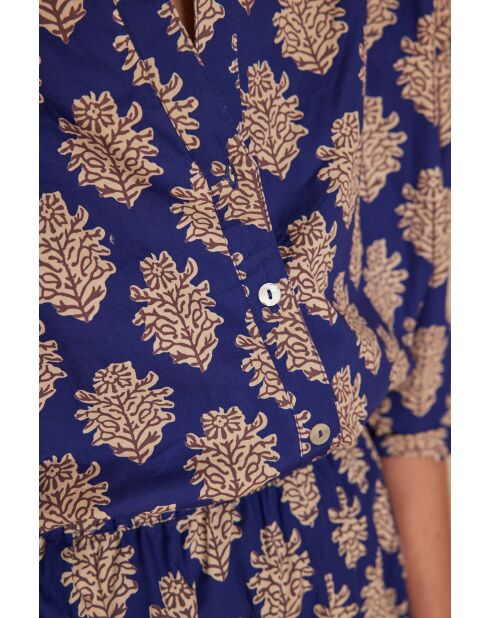 Bl Party Bl Königsblaue Printbluse