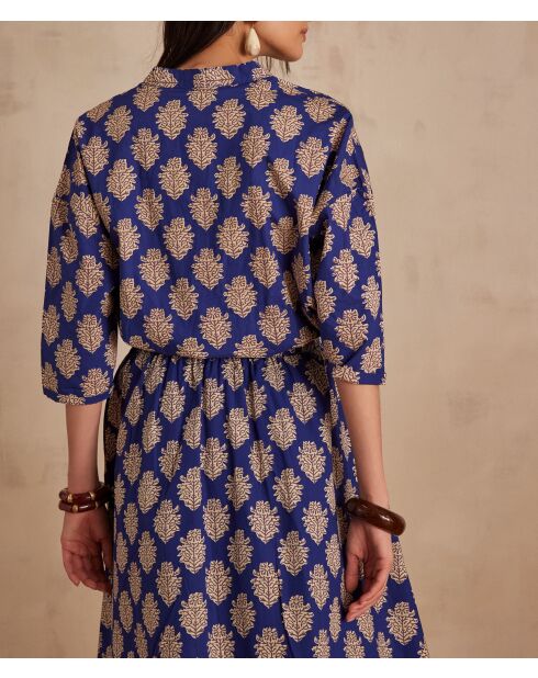 Bl Party Bl Königsblaue Printbluse