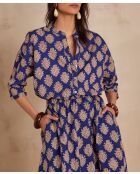 Bl Party Bl Königsblaue Printbluse