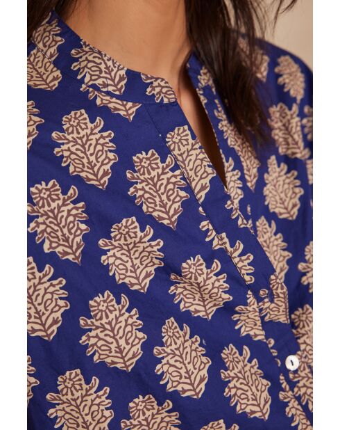 Bl Party Bl Königsblaue Printbluse