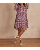 Candy R Imp jurk met lurex donkerfuchsia