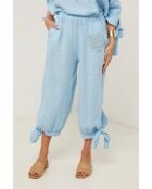 Pantalon Ilona 100% Lin ciel