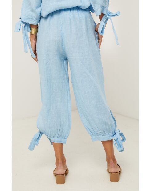 Pantalon Ilona 100% Lin ciel