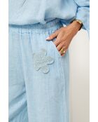 Pantalon Ilona 100% Lin ciel