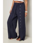 Pantalon Livia 100% Lin marine
