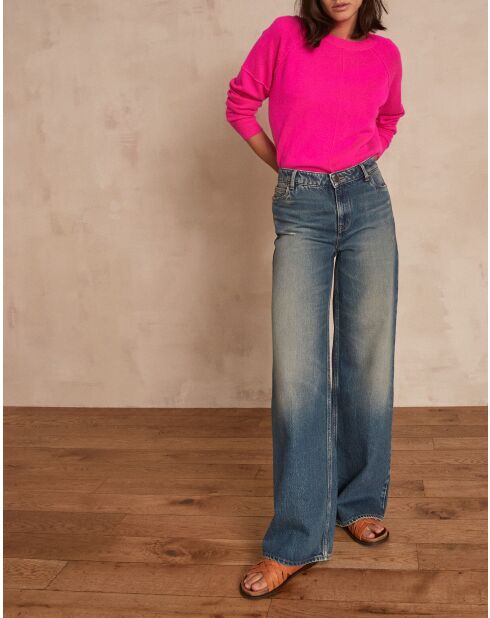 Lichtgewassen sandybroek met wijde pijpen