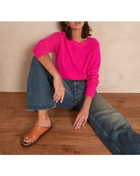 Lichtgewassen sandybroek met wijde pijpen