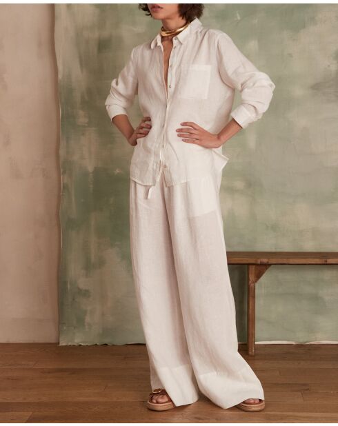 Prince P Linen witte broek