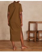 Axel R Jersey kaki gebreide jurk