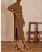 Axel R Jersey kaki gebreide jurk