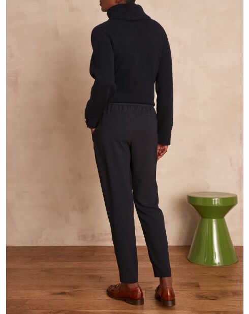 Flynn P Crepe marineblauwe broek