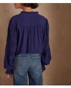 Malia CH königsblaue Stickbluse