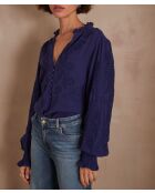 Malia CH königsblaue Stickbluse