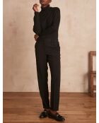 Sabil P Crepe schwarze Hose