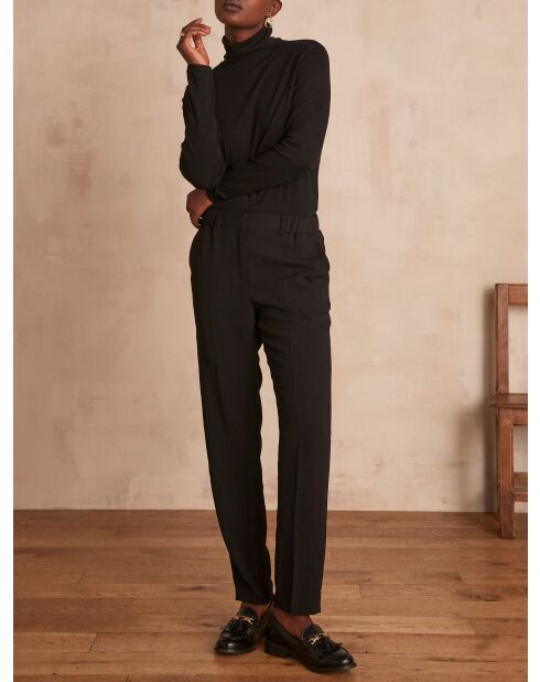 Sabil P Crepe schwarze Hose