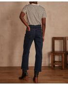 Vivien cropped donkere indigobroek