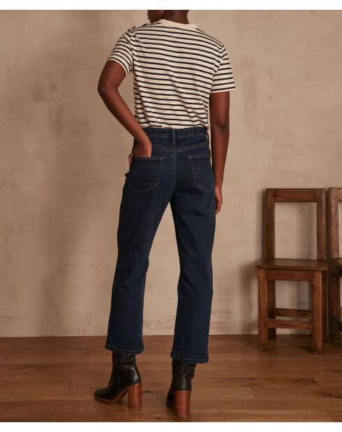 Vivien cropped donkere indigobroek