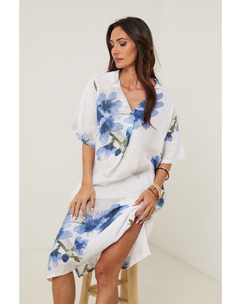 Robe Kalista 100% Lin blanche