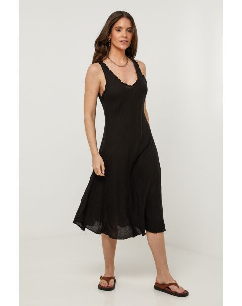 Robe Myrtille 100% Lin noire