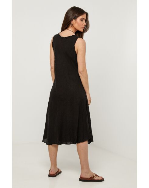 Robe Myrtille 100% Lin noire