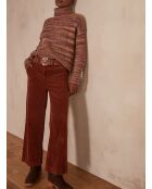 Selyna P fluwelen kaneelbroek