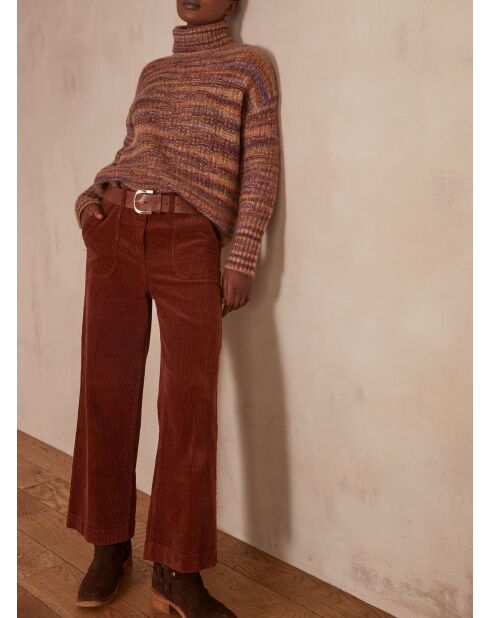 Selyna P fluwelen kaneelbroek