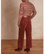 Selyna P fluwelen kaneelbroek