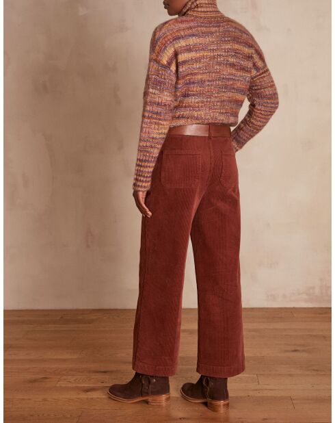 Selyna P fluwelen kaneelbroek