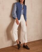 Moswitte overgeverfde broek