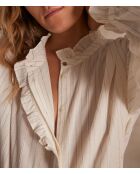 Balian Bl Cremefarbene Streifenbluse