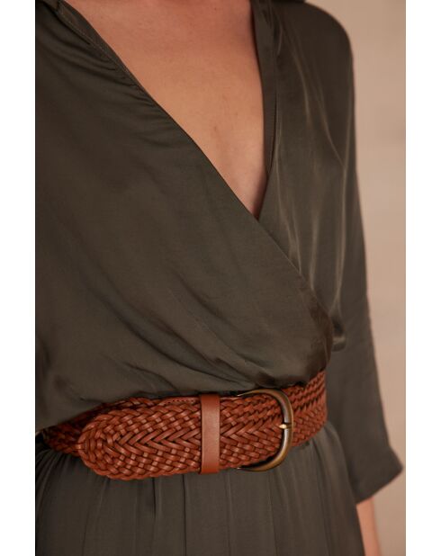 Lorina R khakifarbenes Kleid