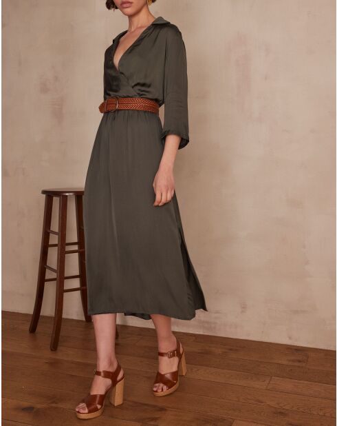 Lorina R khakifarbenes Kleid