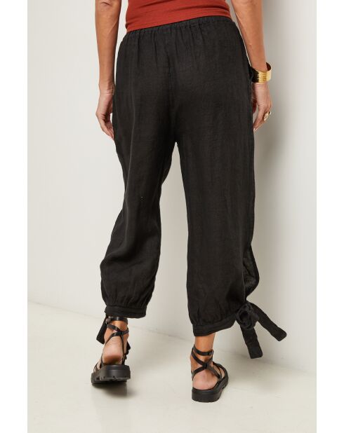 Pantalon Ilona 100% Lin noir