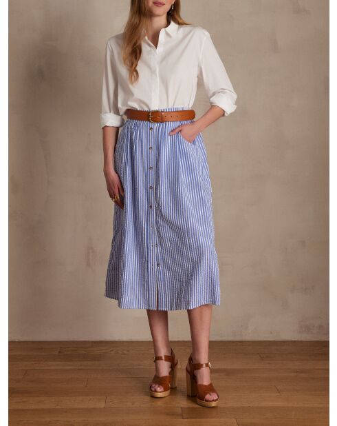 Betty J blauer gestreifter Rock