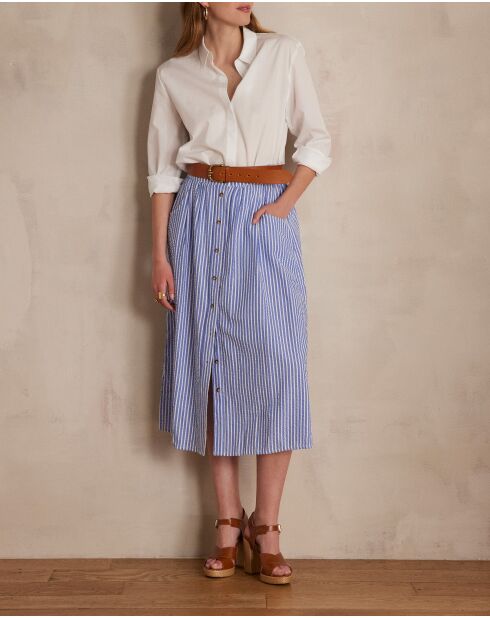 Betty J blauer gestreifter Rock