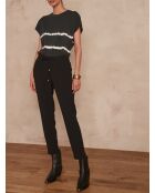 Flynn P Crepe zwarte broek