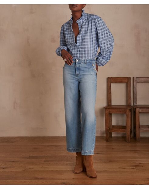 Lichte indigo Moss Denim broek