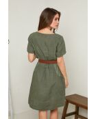 Robe Inaya 100% Lin kaki