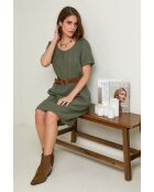 Robe Inaya 100% Lin kaki