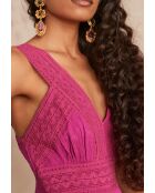 Armelle R dunkelfuchsiafarbenes Kleid