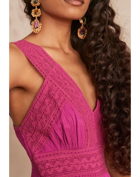 Armelle R dunkelfuchsiafarbenes Kleid