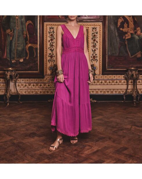 Armelle R dunkelfuchsiafarbenes Kleid