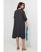 Robe Léana 100% Lin anthracite